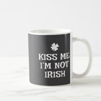 Kyss mig, jag är inte irländare, rolig St. Patrick Kaffemugg
