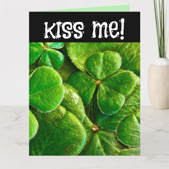 KYSS MIG JAG ÄR IRE St.PATRICK'S DAY ROMANTISK KOR Kort (Framsida)