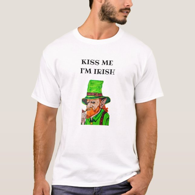 KYSS MIG JAG ÄR IRENSK   T SHIRT (Framsida)