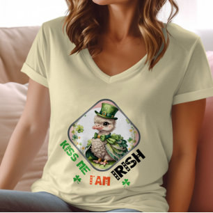Kyss mig, jag är irländare - Leprechauns Roligt T Shirt