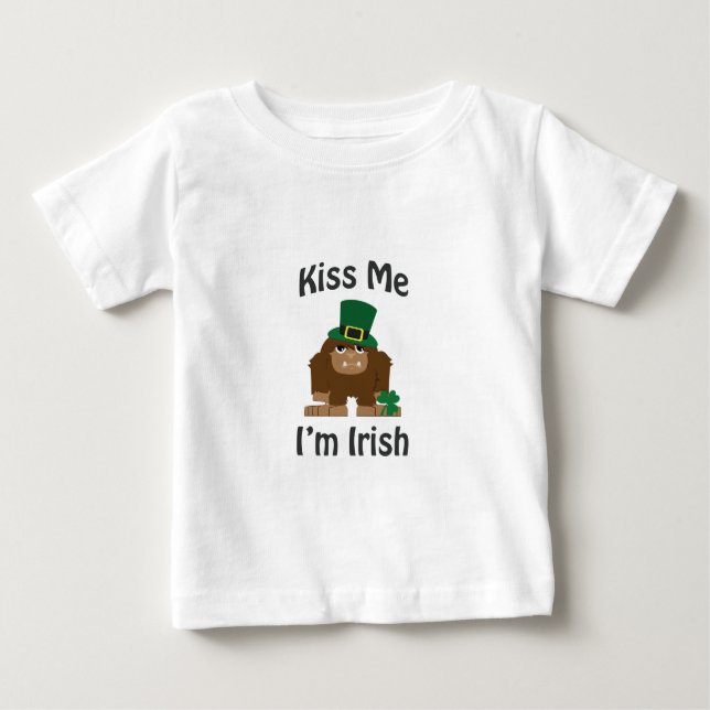 Kyss mig, jag är irländsk Bigfoot T Shirt (Framsida)