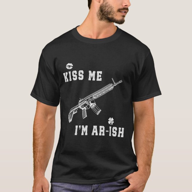 Kyss mig, jag är irländsk-ish St. Patricks Day irl T Shirt (Framsida)