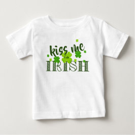 Kyss mig, jag är irländsk Lucky Clover Grön St Pad T Shirt