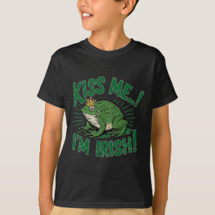 Kyss mig, jag är irländsk Lucky Prince Groda St Pa T Shirt