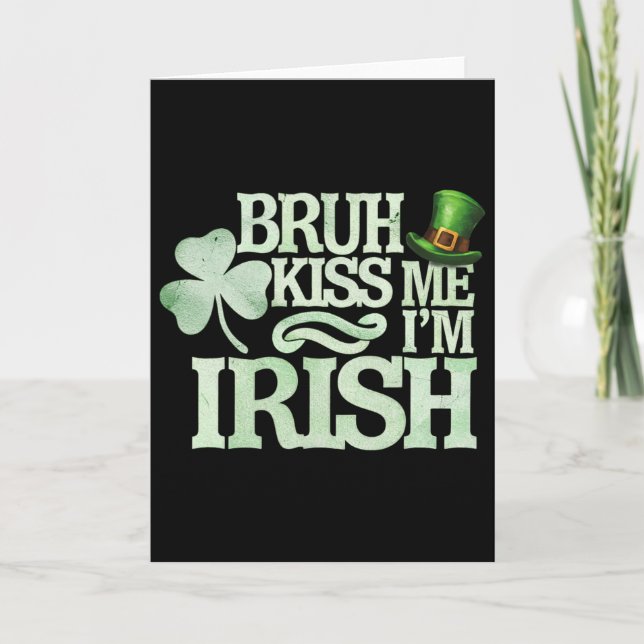 Kyss Mig, Jag Är Irländsk Rolig St. Patrick Dag Kort (Framsida)