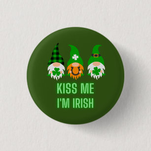 Kyss mig, jag är irländsk St. Patricks dag Gnome S Knapp