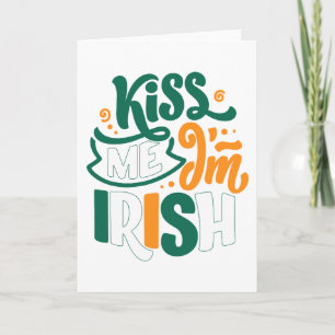 Kyss mig, jag är irländsk - St. Patricks dag Kort