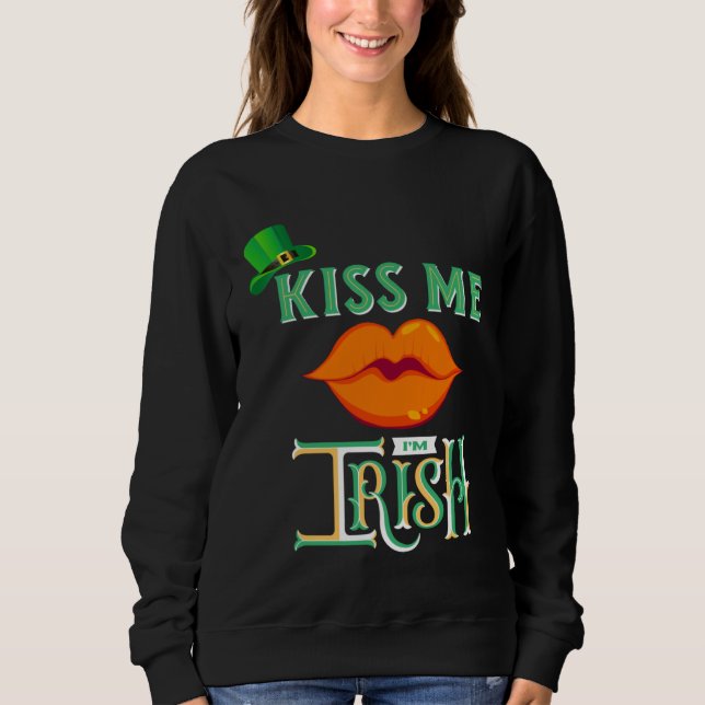 Kyss mig jag är irländsk St Patricks dag Mamma Mor T Shirt (Framsida)