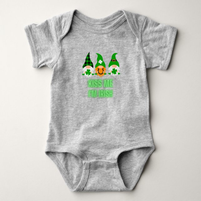 Kyss mig, jag är irländsk St. Patricks dag Tomte S T Shirt (Framsida)