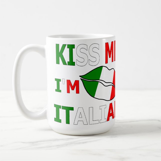 Kyss mig, jag är italienare kaffemugg (Vänster)