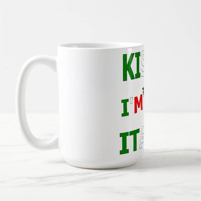 Kyss mig, jag är italienare kaffemugg (Vänster)