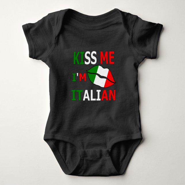 Kyss mig, jag är italiensk t-shirt (Framsida)