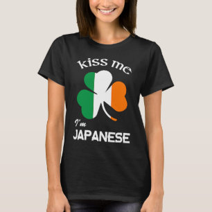 Kyss mig, jag är japansk Shamrock Japan St. Patric T Shirt