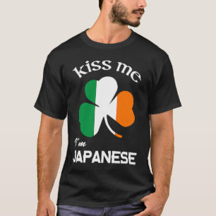 Kyss mig, jag är japansk Shamrock Japan St Patrick T Shirt