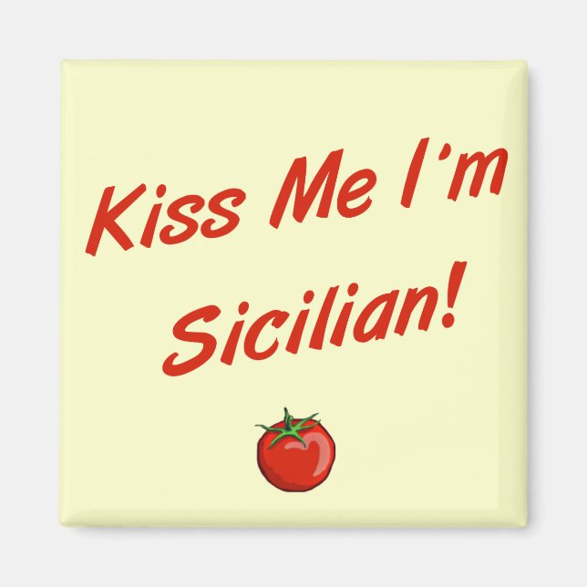 Kyss mig, jag är siciliansk magnet (Framsidan)