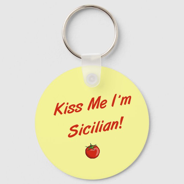 Kyss mig, jag är siciliansk nyckelring (Framsida)