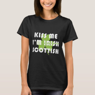 Kyss mig, jag är skotsk inte irländsk, rolig St. P T Shirt