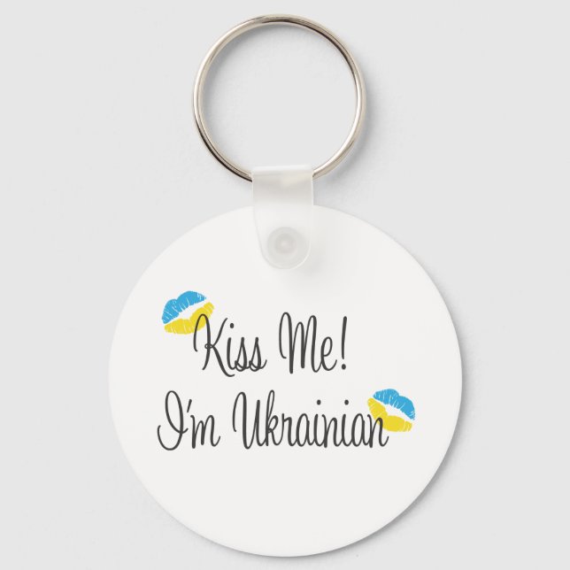 Kyss mig! Jag är ukrainsk Nyckelring (Framsida)