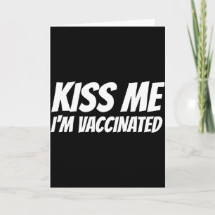Kyss Mig Jag är Vaccinerad Rolig Alla Hjärtans Dag Kort