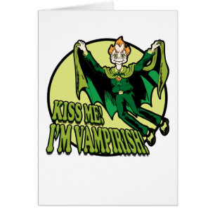 Kyss mig! Jag är Vampirish! Hälsningskort