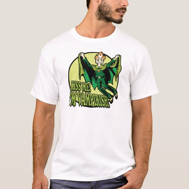 Kyss mig! Jag är Vampirish! T Shirt (Framsida)