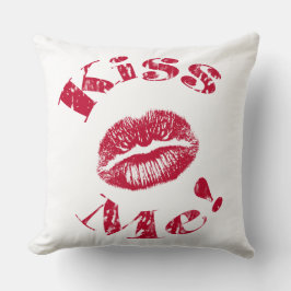 Kyss mig! Red Läppar Kudde
