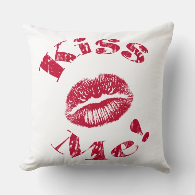 Kyss mig! Red Läppar Kudde (Framsida)