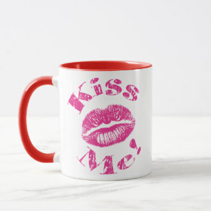 Kyss mig! Rosa läppar Mugg
