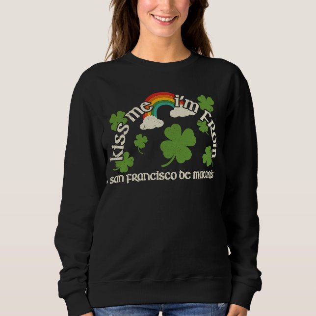 Kyss Mig Shamrock  Stad St Patrick's Day San Franc T Shirt (Framsida)
