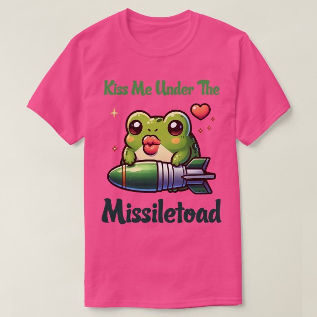 Kyss mig under Missile Toad-illustrationen T Shirt (Design framsida)