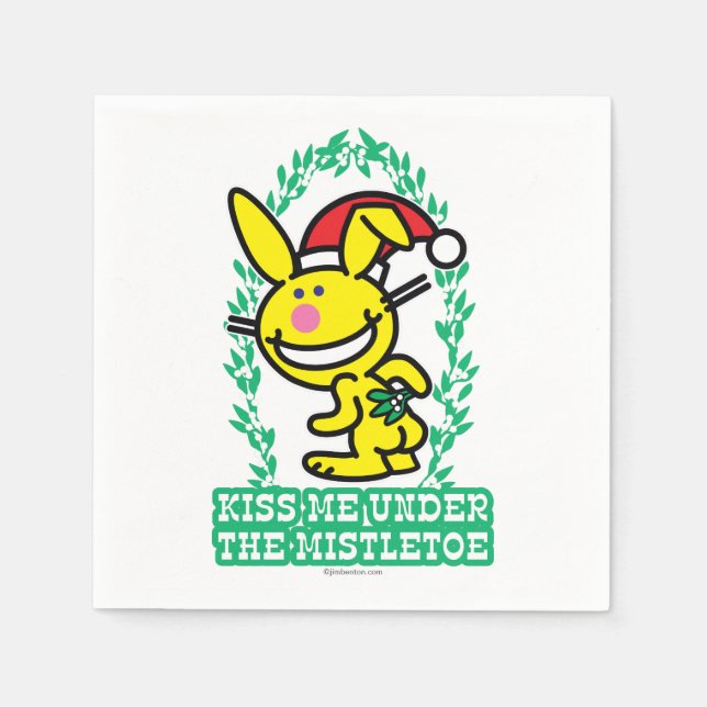 Kyss mig under Mistletoe Pappersservett (Framsidan)