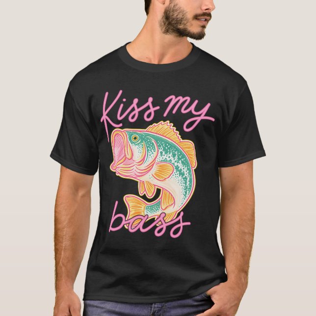 Kyss Min Abborre Fisk T Shirt (Framsida)