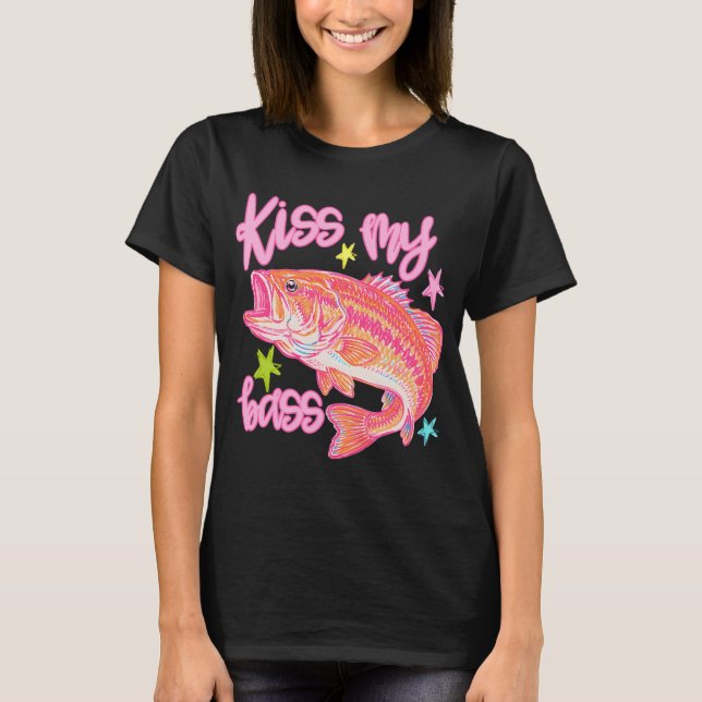 Kyss Min Abborre Fisk T Shirt (Framsida)