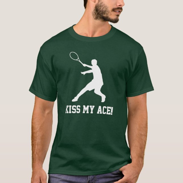 KYSS MIN ESS t-shirt med motiverande tenniscitat (Framsida)