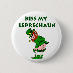 Kyss min Leprechaun-knapp Knapp
