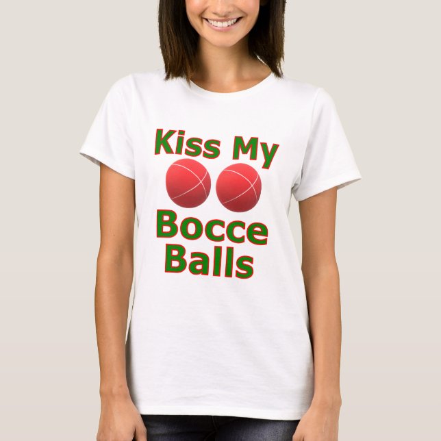 Kyss Mina Bocciabollar T Shirt (Framsida)