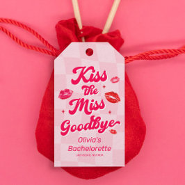 Kyss miss Adjhelorette Party Favor Presentetikett