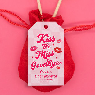 Kyss miss Adjhelorette Party Favor Presentetikett