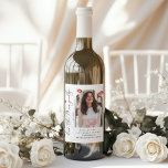 Kyss miss Adjö Photo Chic Bachelorette Vinflaska Etikett<br><div class="desc">Kyss miss Adjö Photo Chic Bachelorette Vin Label Matching-artiklar tillgängliga.</div>