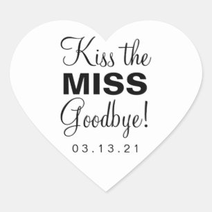 Kyss miss Heart Sticker Hjärtformat Klistermärke