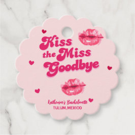 Kyss missen farväl möhippa tjejresan gåvor etiketter