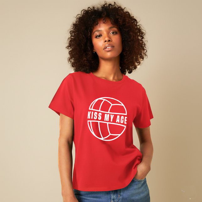 Kyss mitt Ess Röda Lag T Shirt (Skapare uppladdad)