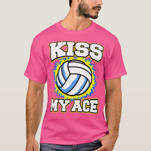 Kyss mitt ess volleyboll t shirt (Framsida)