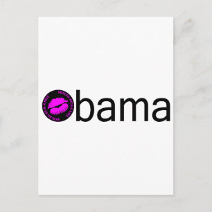 Kyss Obama-Blk) Vykort