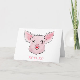 Kyss Piggy blank Kort