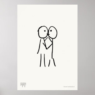 Kyss Poster - Kärlek Illustration