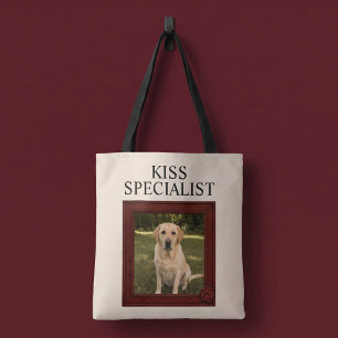 Kyss Specialist Skräddarsydd Rolig Hund Foto Tygkasse