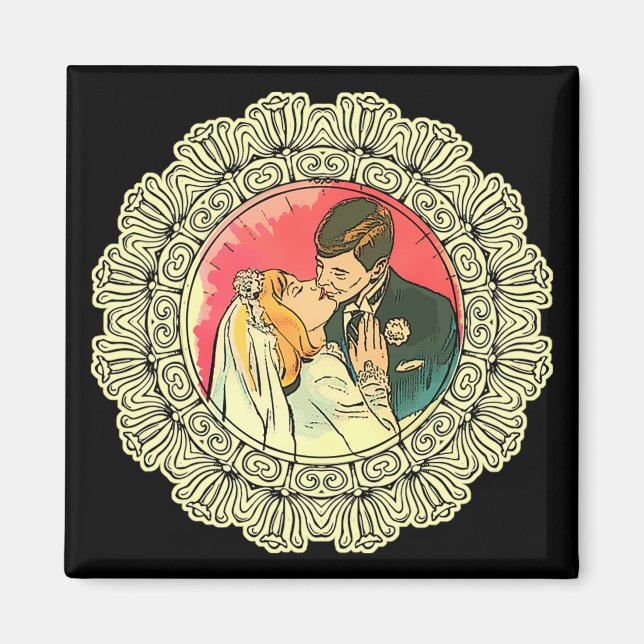 kyss vid bröllop magnet (Framsidan)