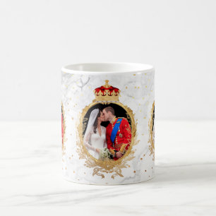kyss, will+kate royal bröllop+marble kaffemugg