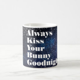 Kyssa alltid din kaninGoodnight typografi Kaffemugg